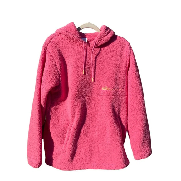 Nike Therma-Fit Pullover Fleece Hoodie Jacket Pink size Small - Picture 1 of 11